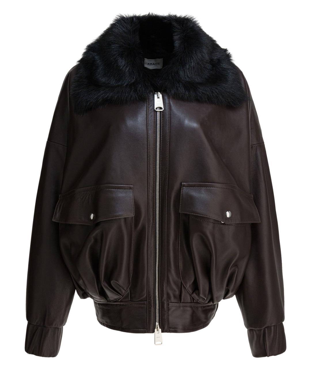 KHAITE Черная кожаная куртка, фото 1