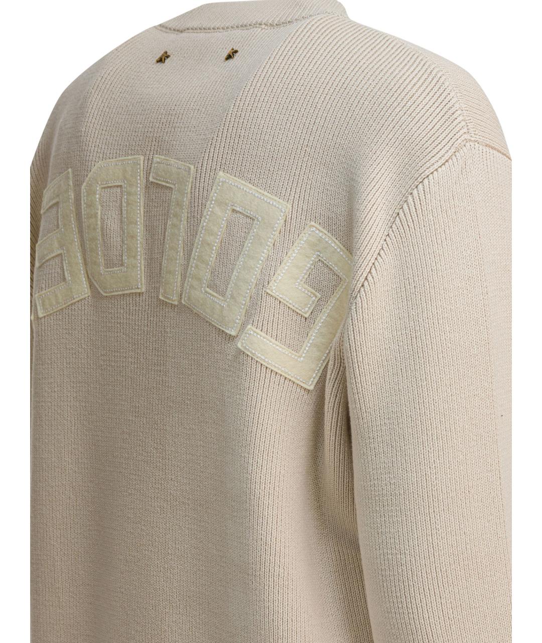 GOLDEN GOOSE DELUXE BRAND Бежевый хлопковый джемпер / свитер, фото 4