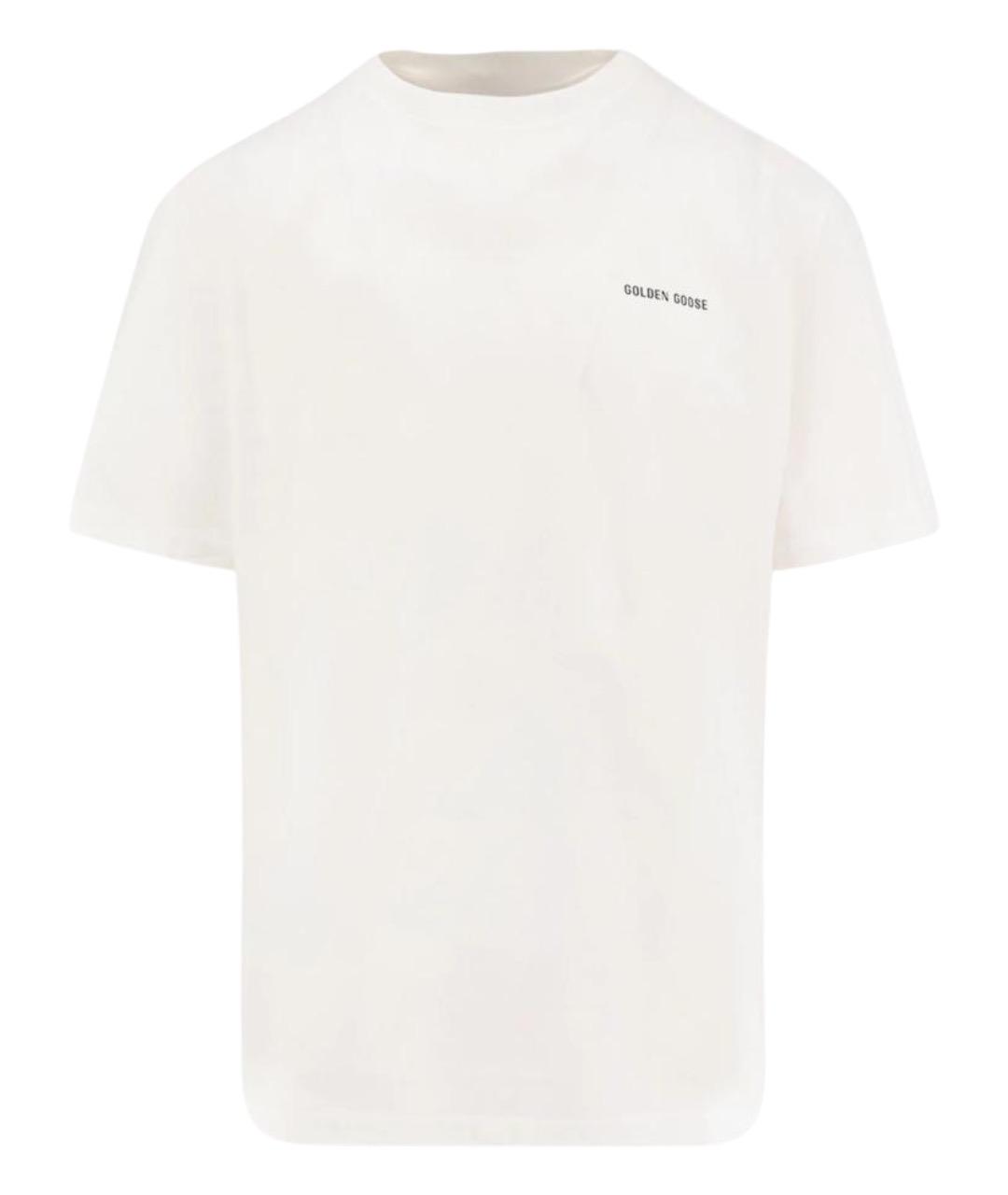 GOLDEN GOOSE DELUXE BRAND Белая хлопковая футболка, фото 1