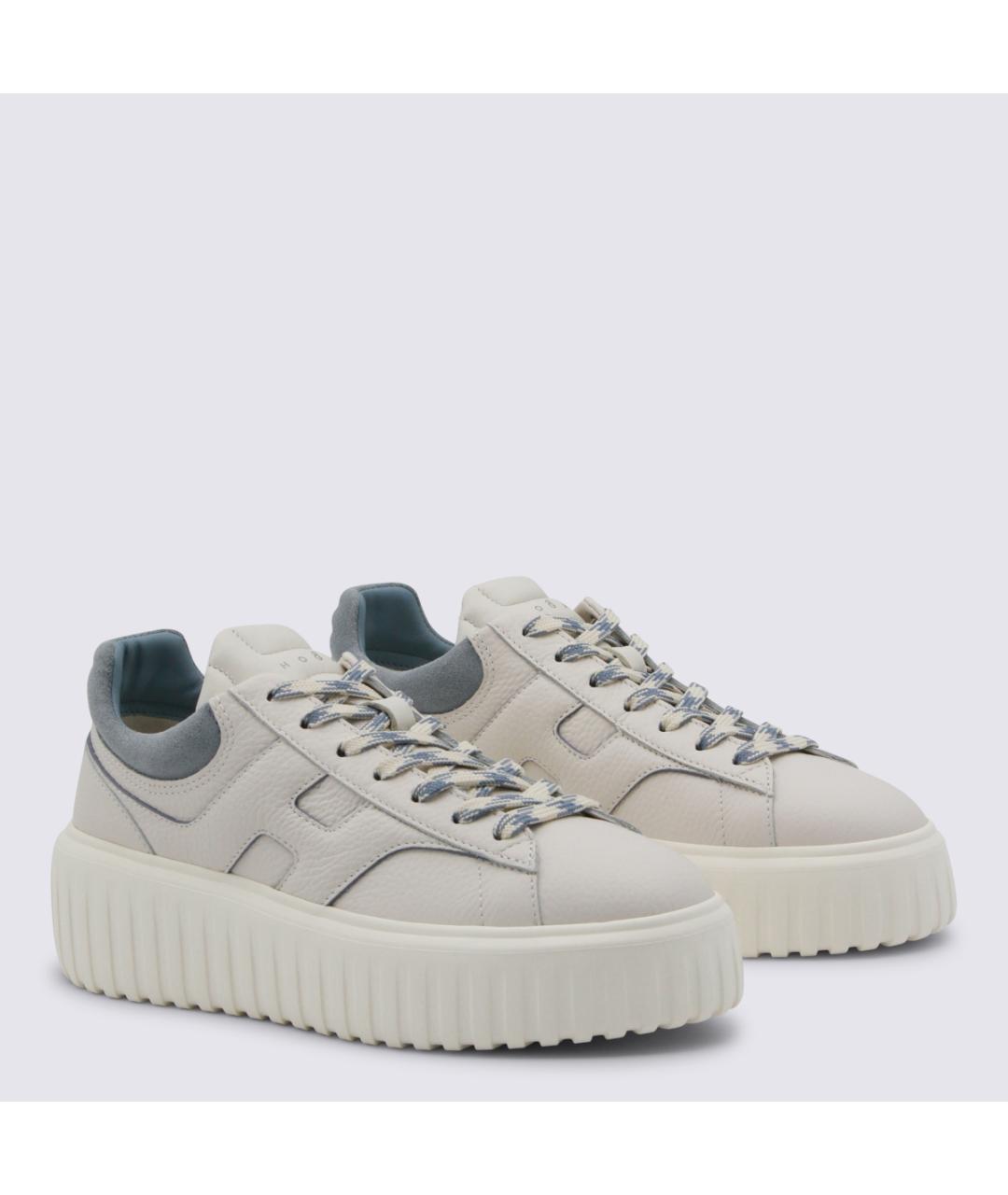 HOGAN Серые кожаные кеды, фото 2