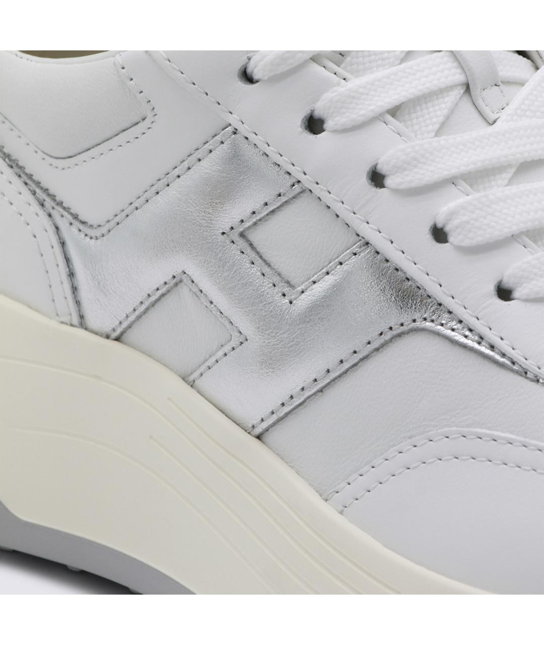 HOGAN Белые кожаные кроссовки, фото 4