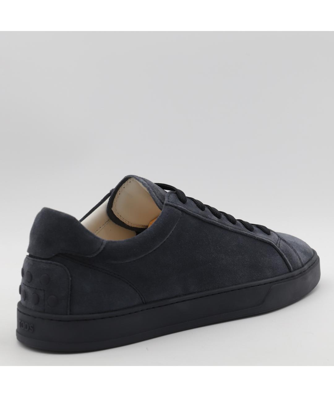 TOD'S Синие замшевые низкие кроссовки / кеды, фото 2