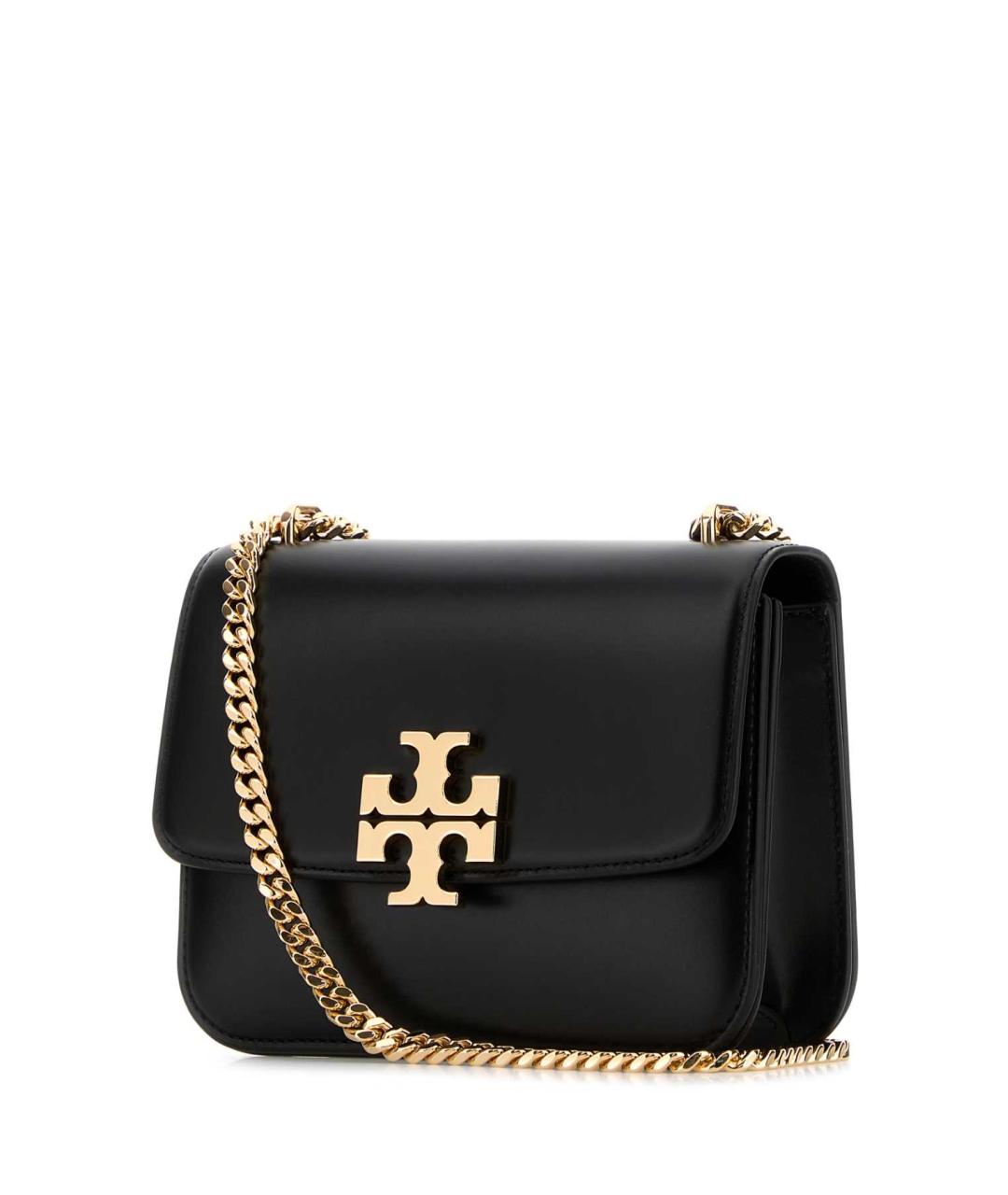 TORY BURCH Черная кожаная сумка через плечо, фото 2