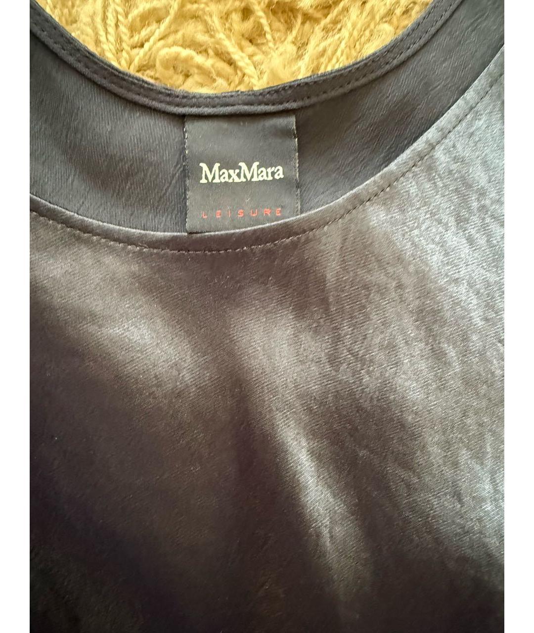 MAX MARA Темно-синее ацетатное вечернее платье, фото 3