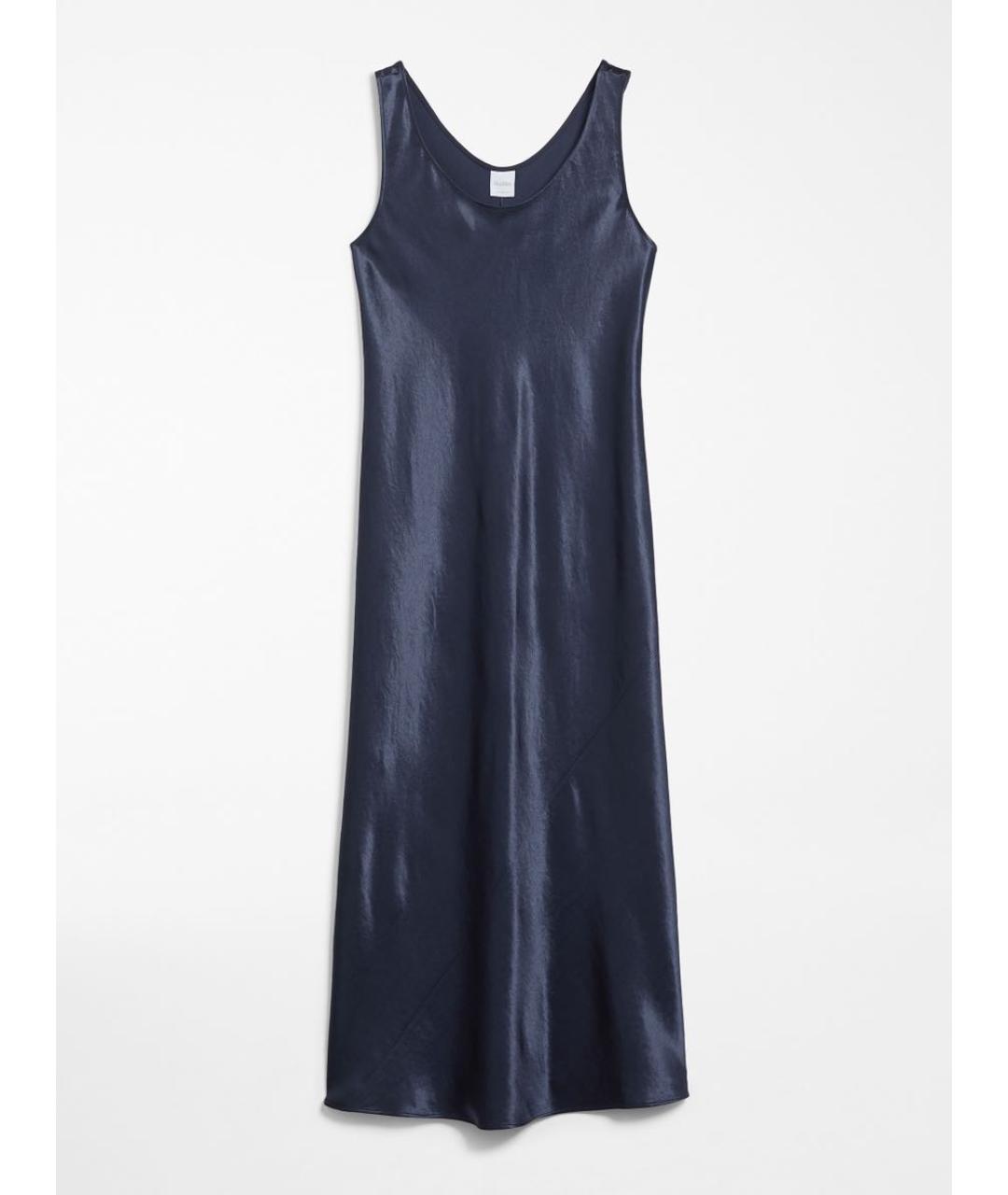 MAX MARA Темно-синее ацетатное вечернее платье, фото 5