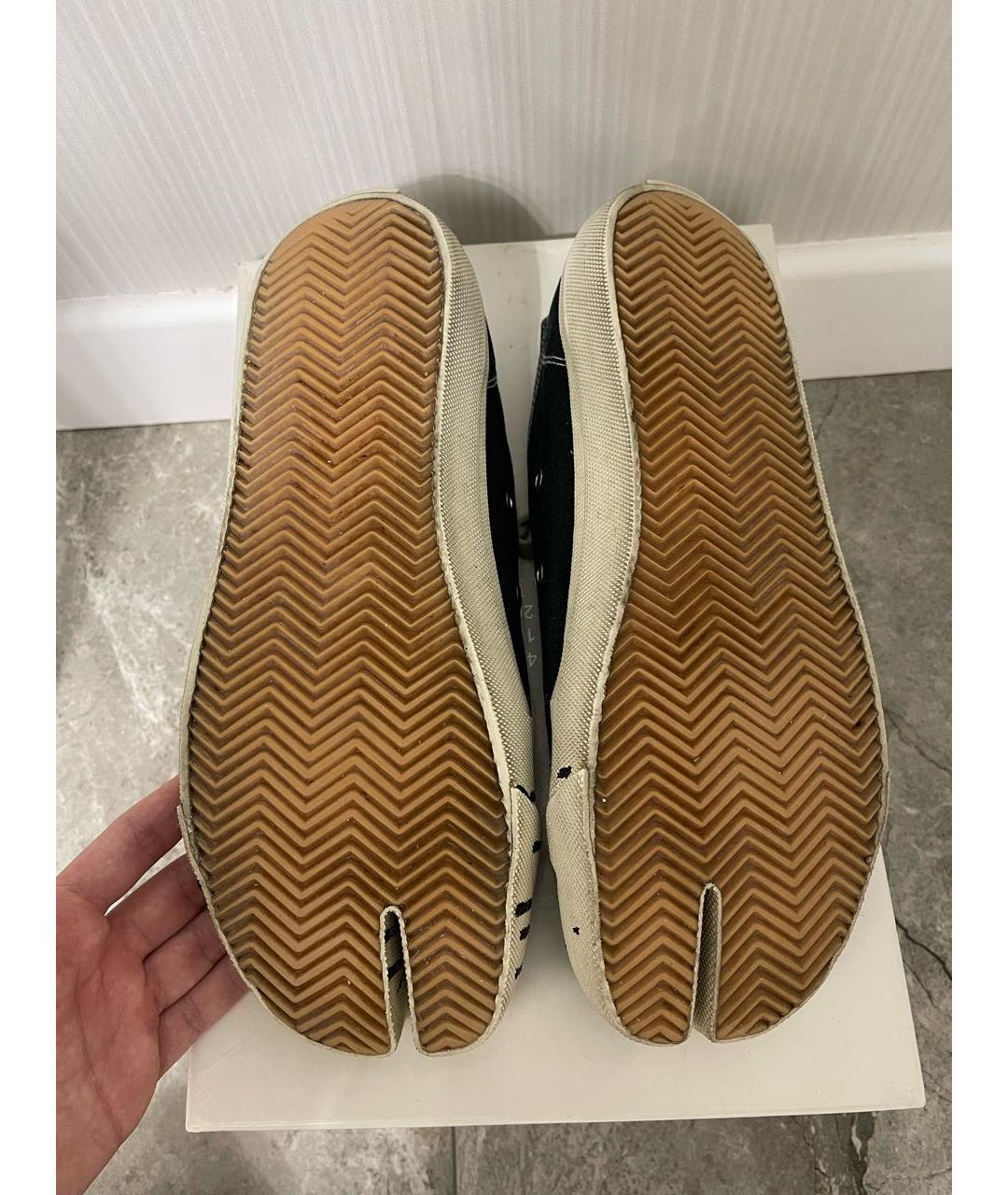 MAISON MARGIELA Черные низкие кроссовки / кеды, фото 5