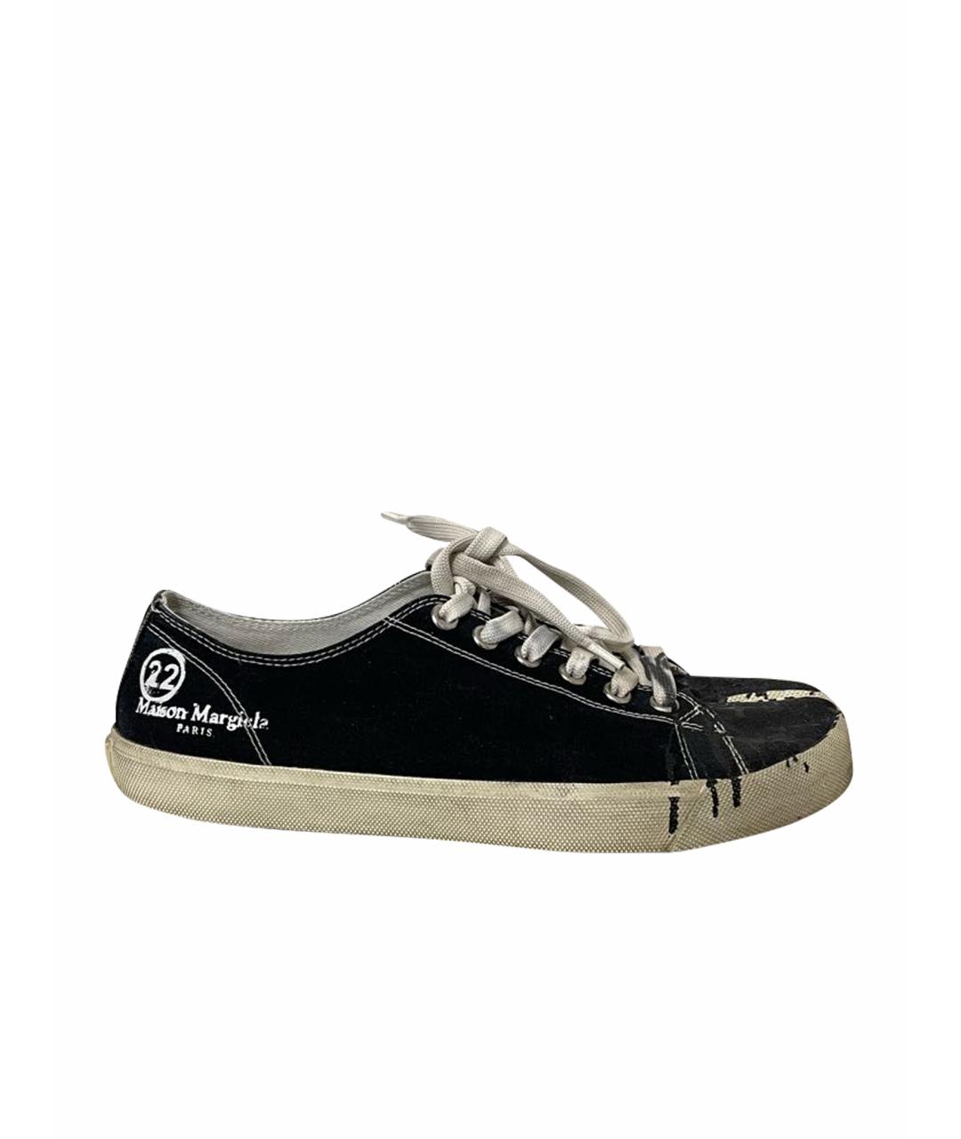 MAISON MARGIELA Черные низкие кроссовки / кеды, фото 1