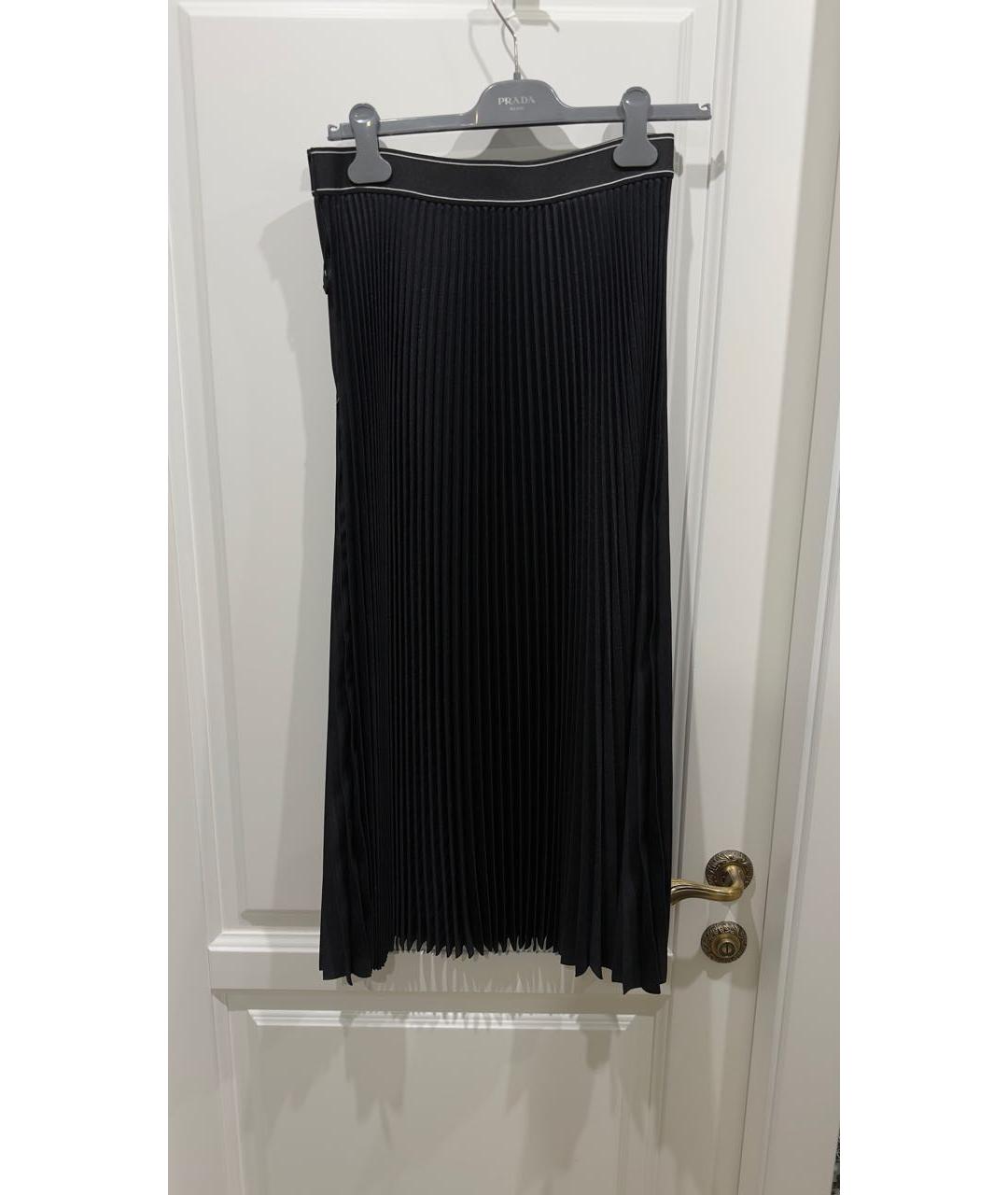 PRADA Черная вискозная юбка макси, фото 5