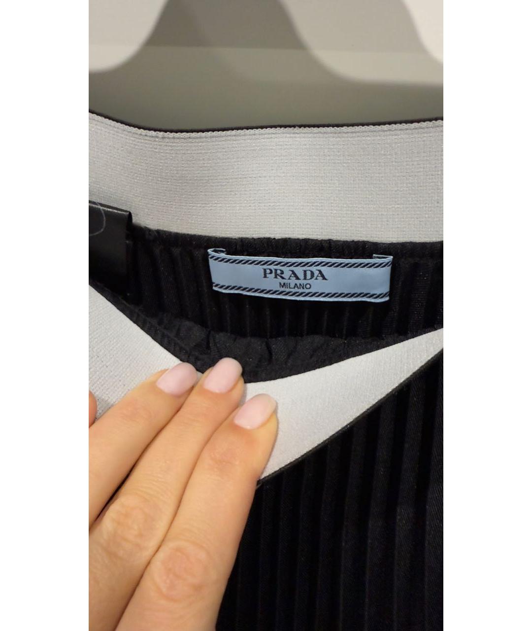 PRADA Черная вискозная юбка макси, фото 3