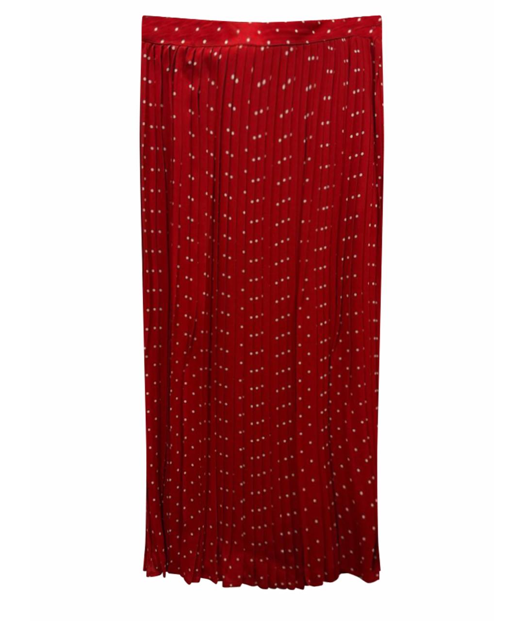 CELINE Красная вискозная юбка макси, фото 1
