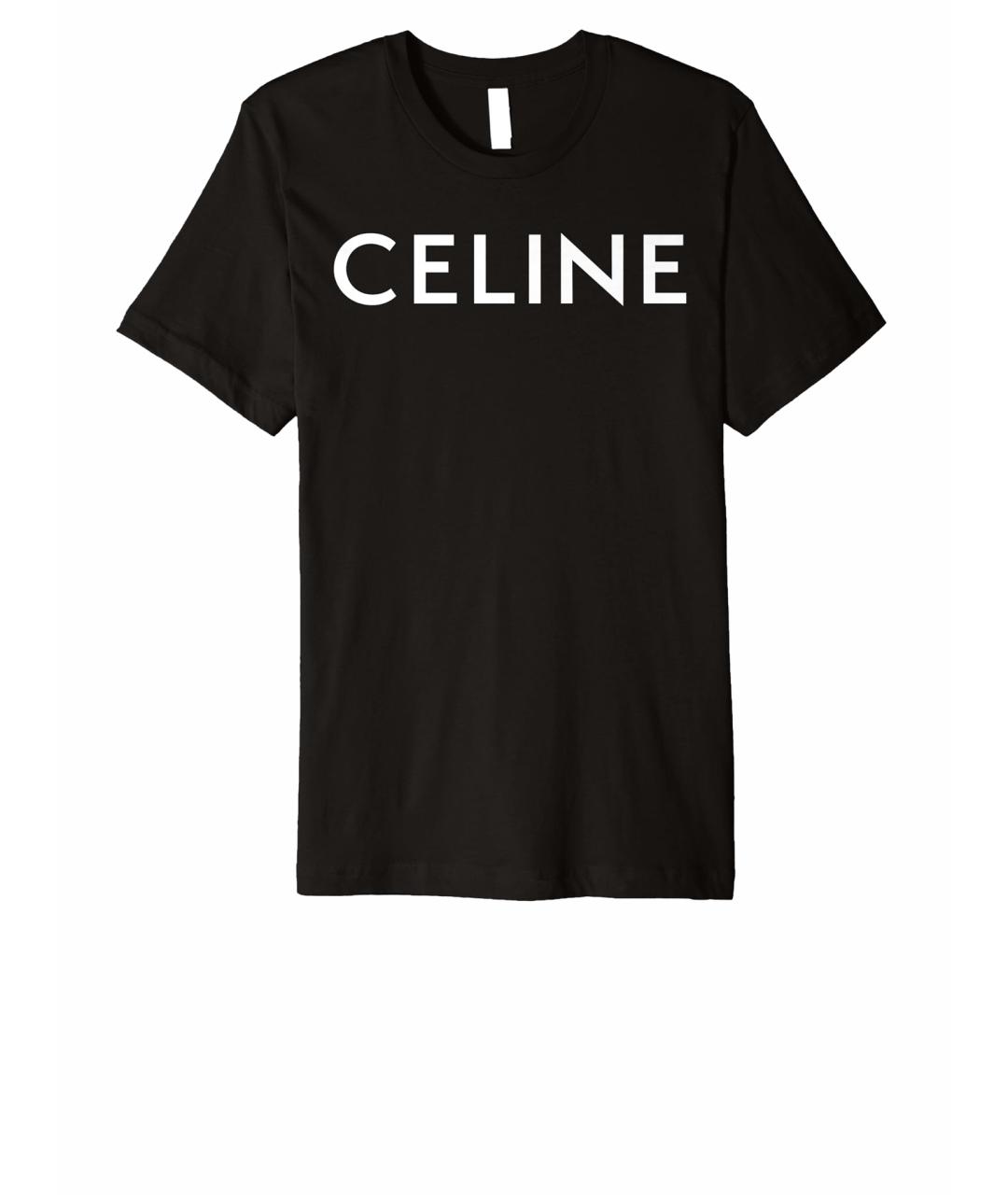 CELINE Черная футболка, фото 1