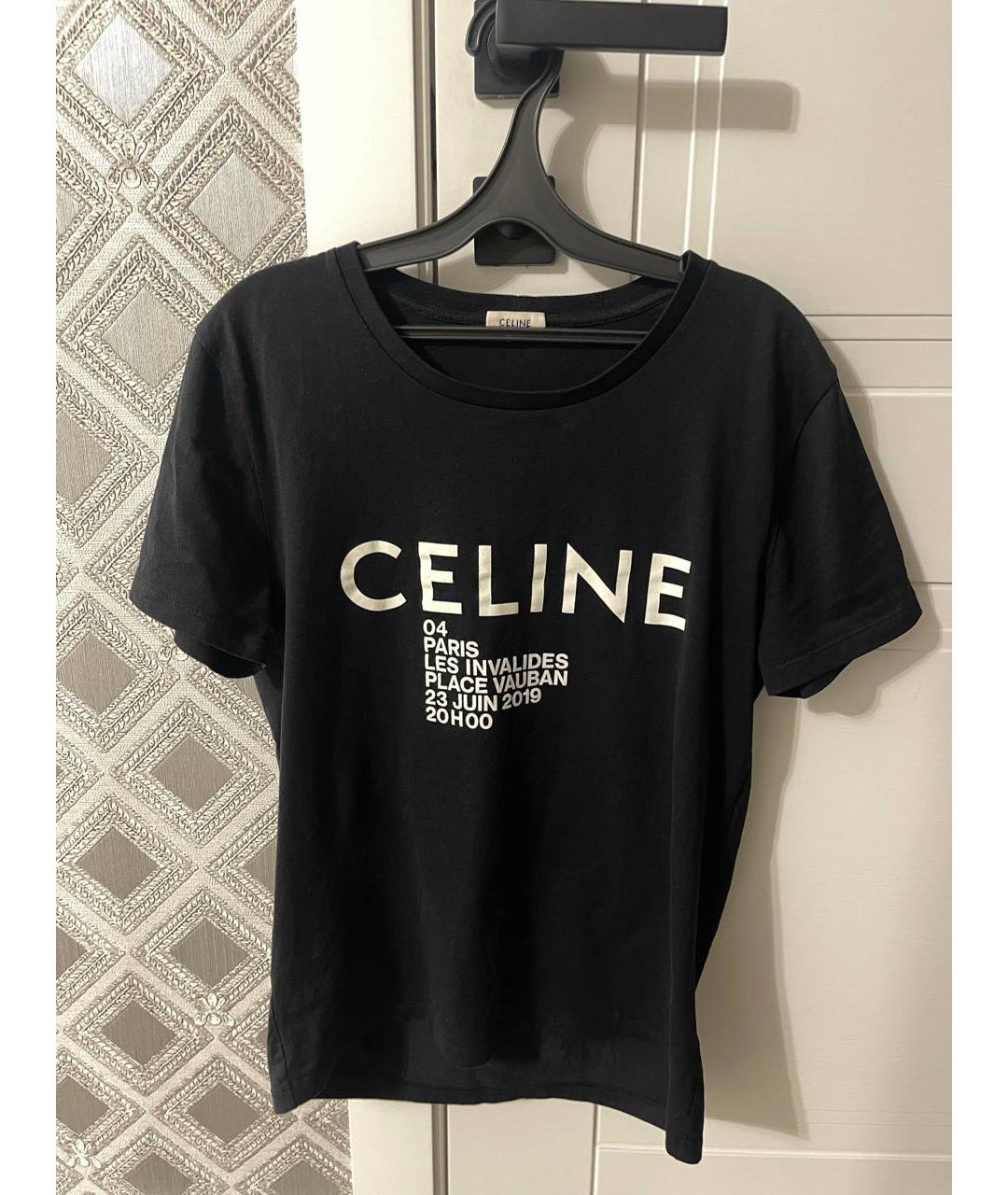 CELINE Черная футболка, фото 6