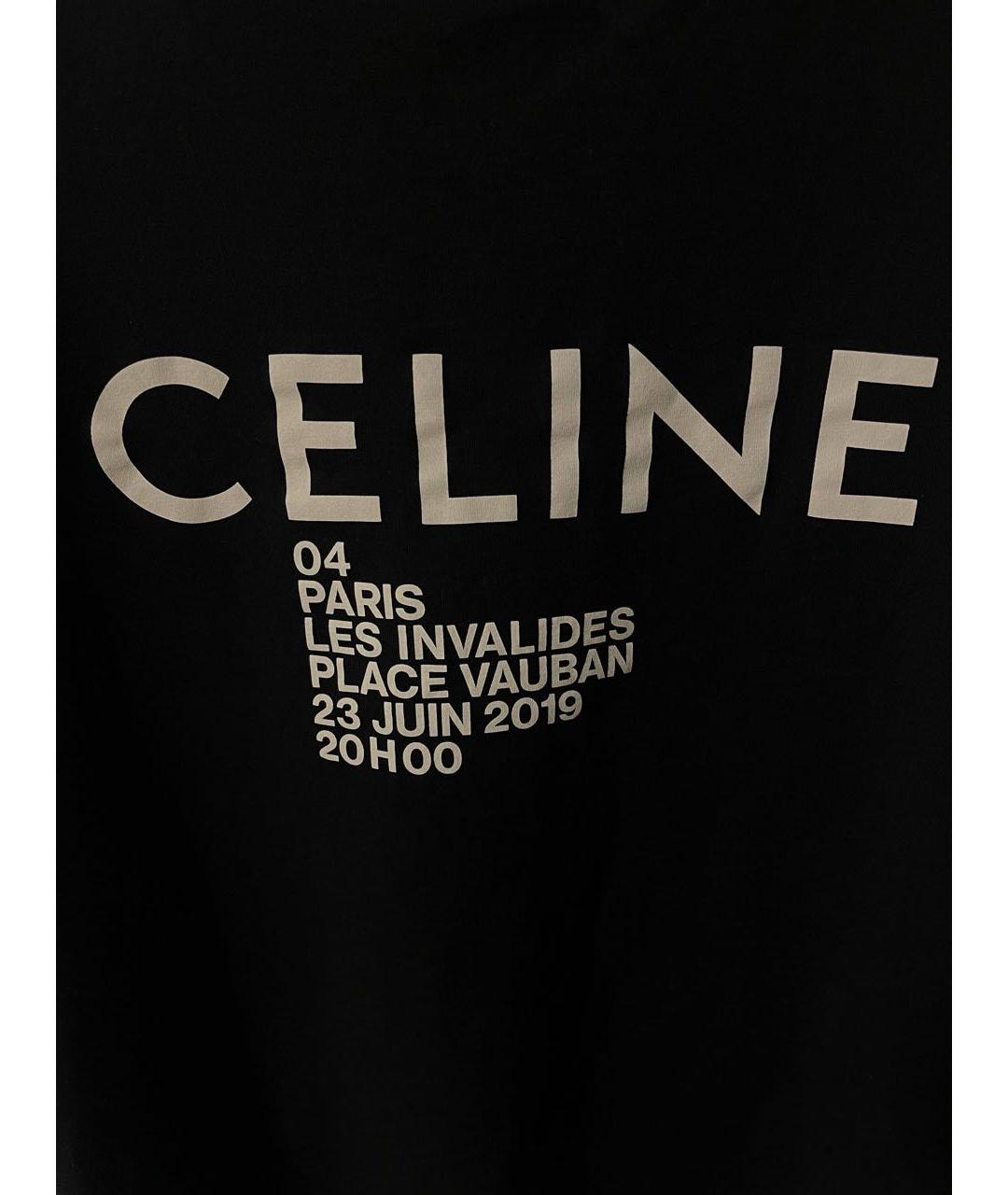 CELINE Черная футболка, фото 3