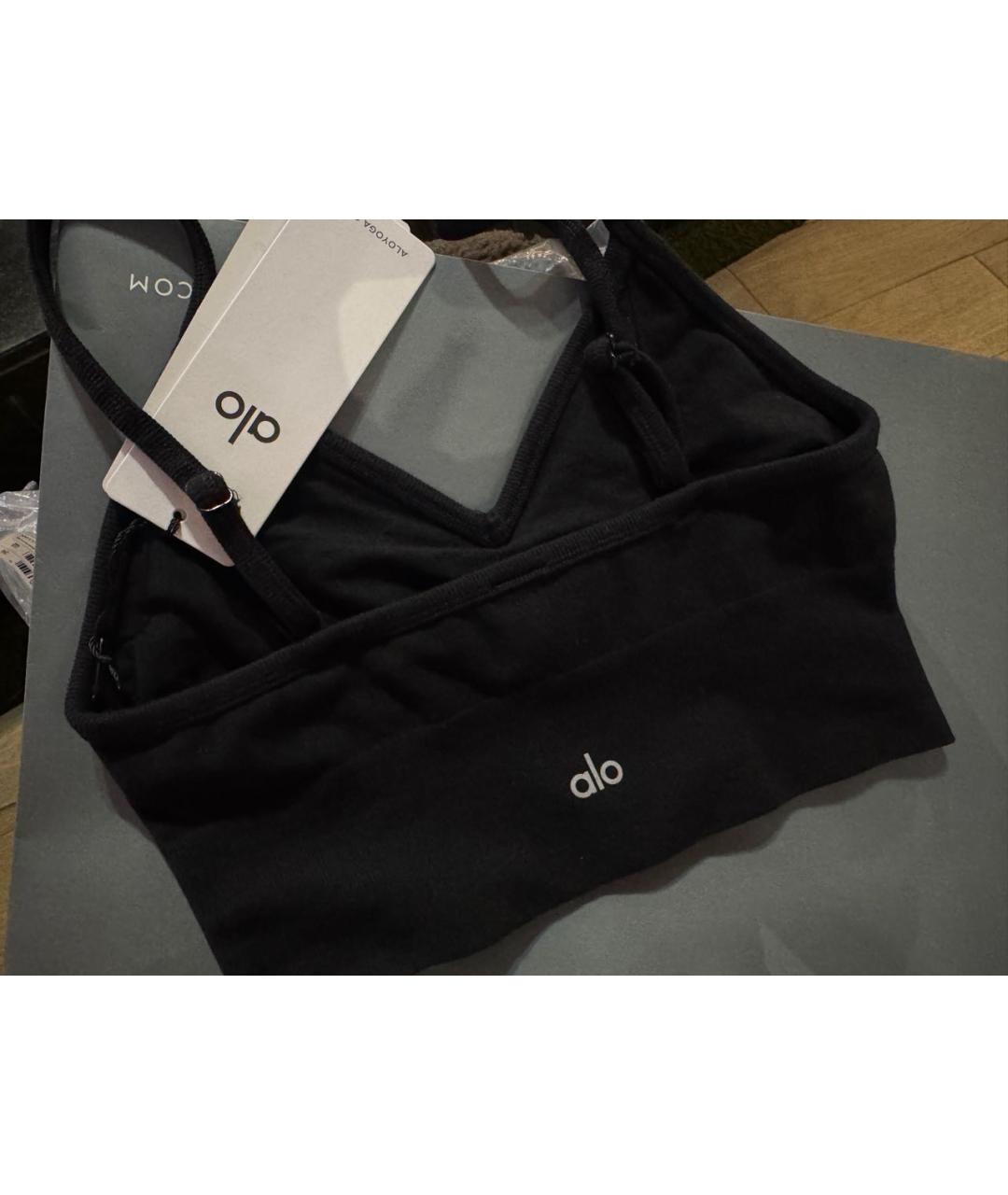 ALO YOGA Черная майка, фото 4