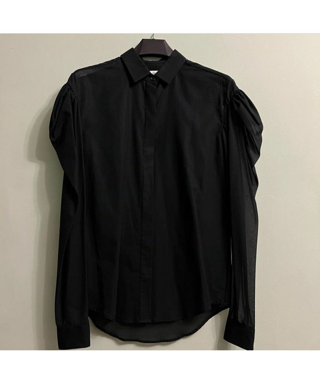 SAINT LAURENT Черная хлопковая рубашка, фото 6