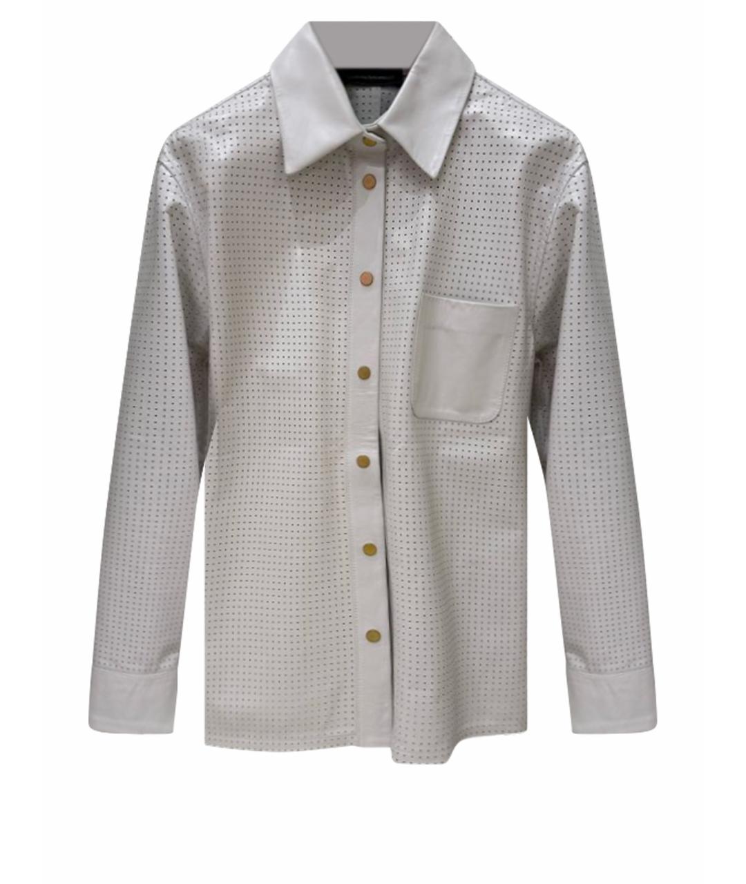 LORENA ANTONIAZZI Белая кожаная рубашка, фото 1