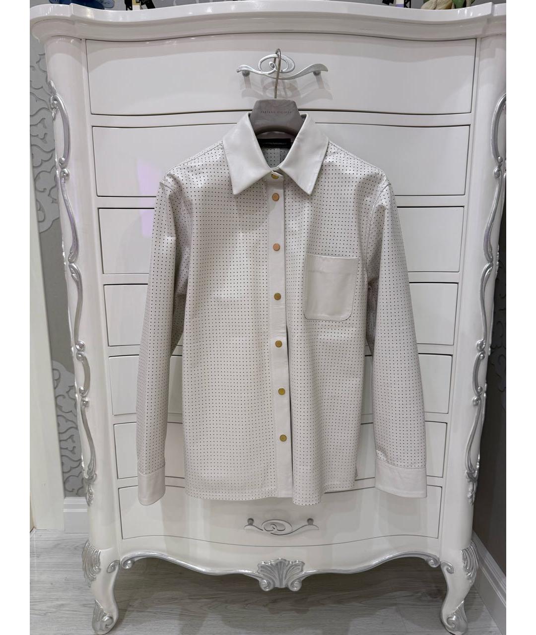 LORENA ANTONIAZZI Белая кожаная рубашка, фото 6