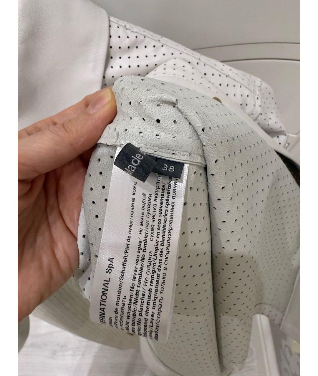 LORENA ANTONIAZZI Белая кожаная рубашка, фото 5