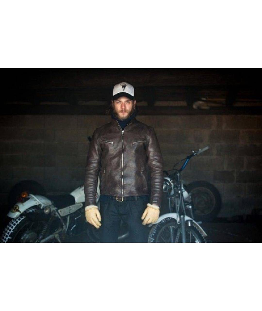 EDWIN Коричневая кожаная куртка, фото 5