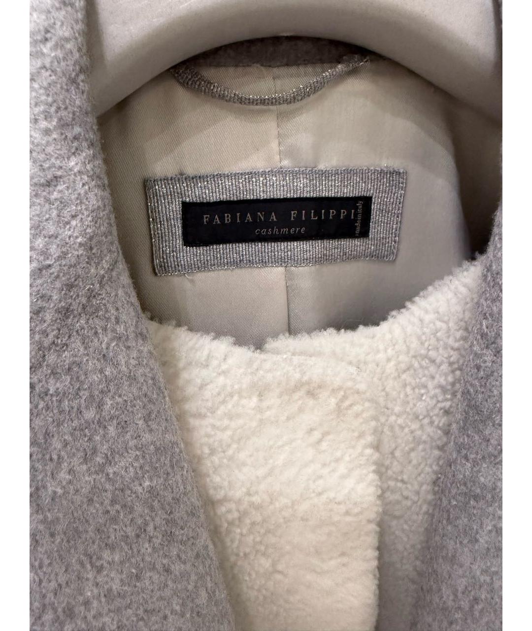 FABIANA FILIPPI Серое кашемировое пальто, фото 3