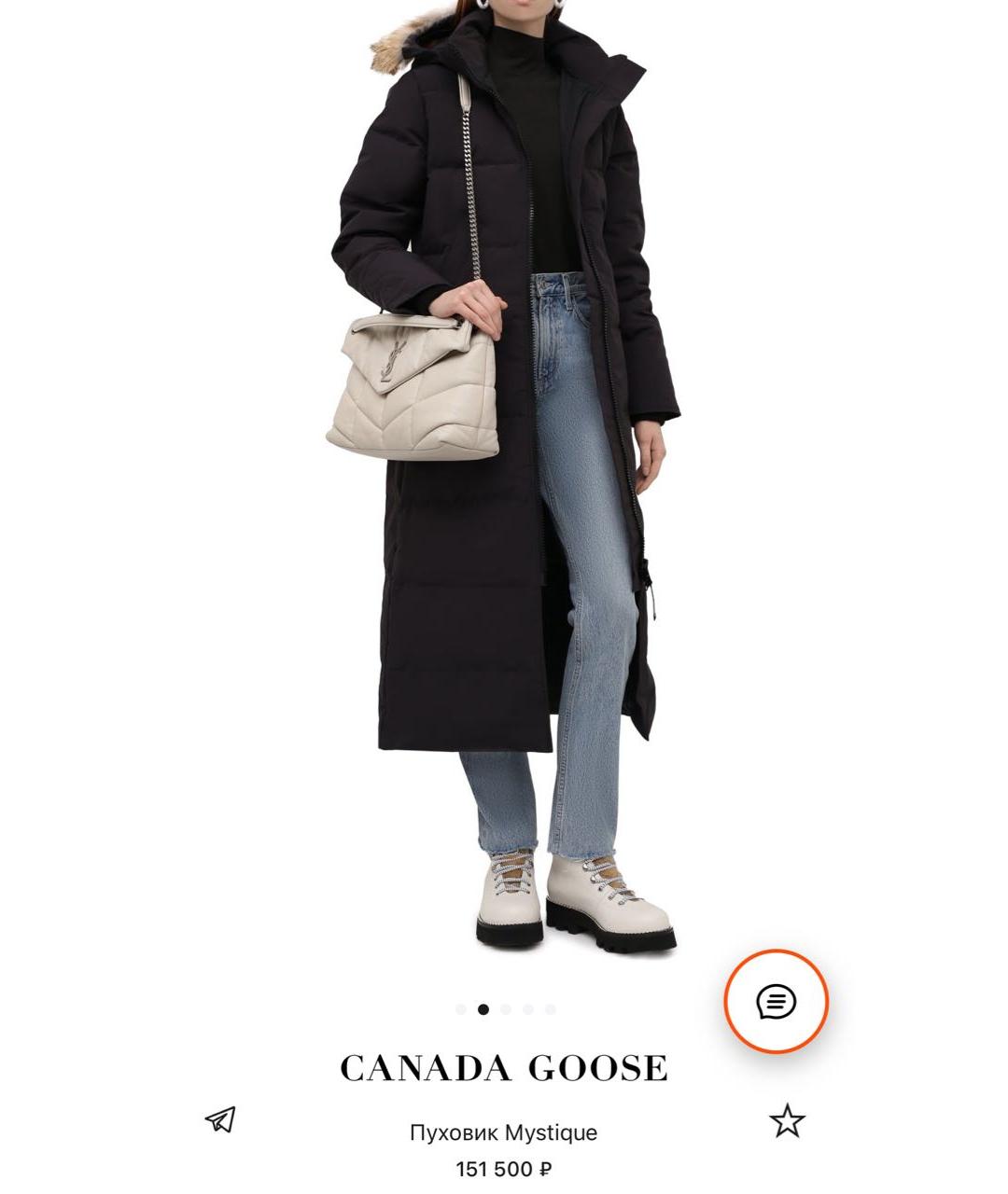 CANADA GOOSE Черный полиэстеровый пуховик, фото 7