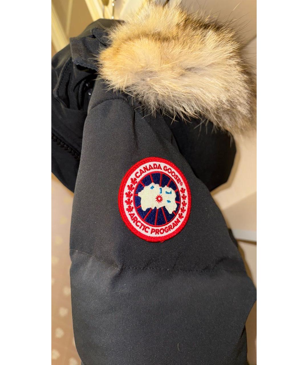 CANADA GOOSE Черный полиэстеровый пуховик, фото 4