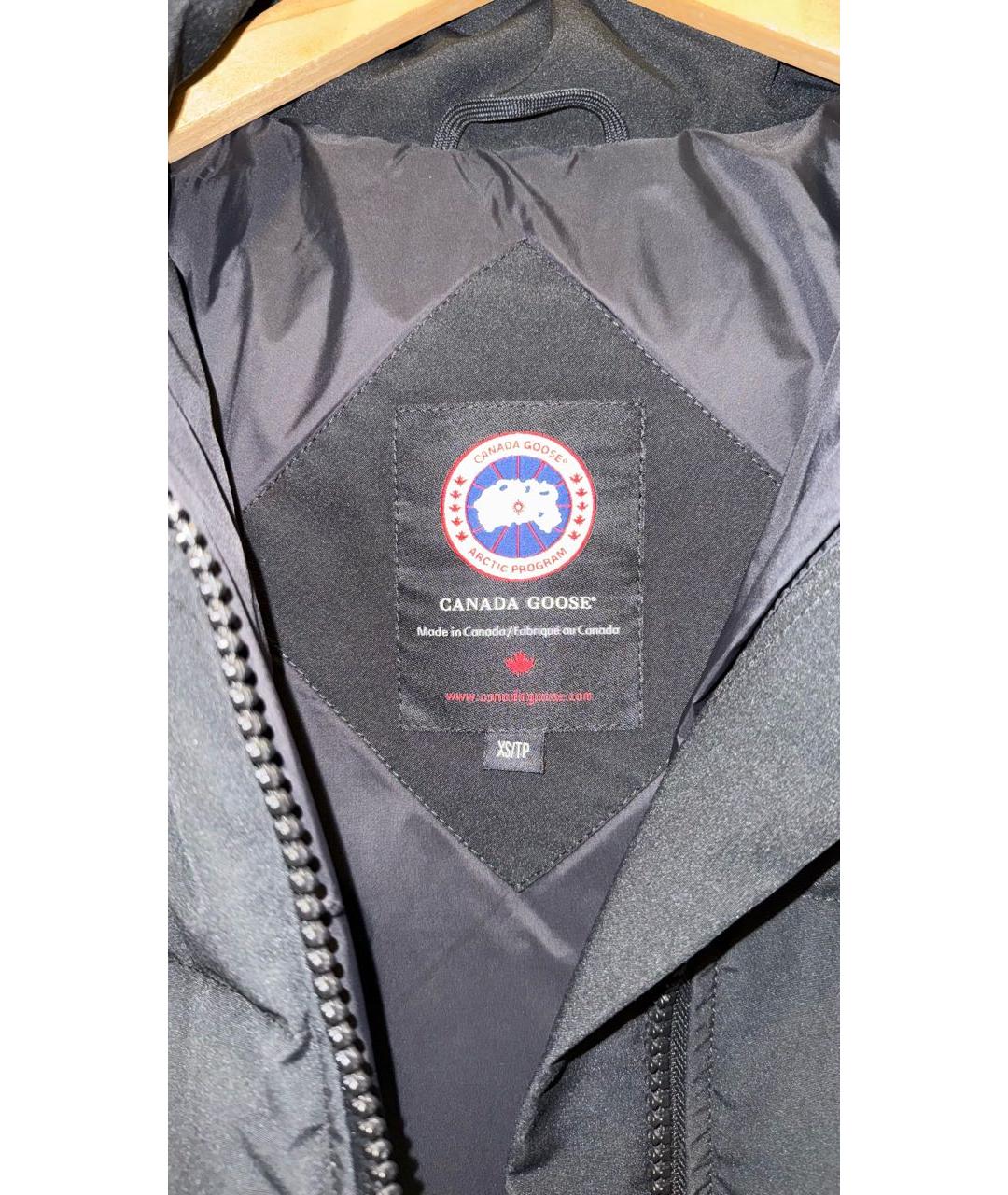 CANADA GOOSE Черный полиэстеровый пуховик, фото 3