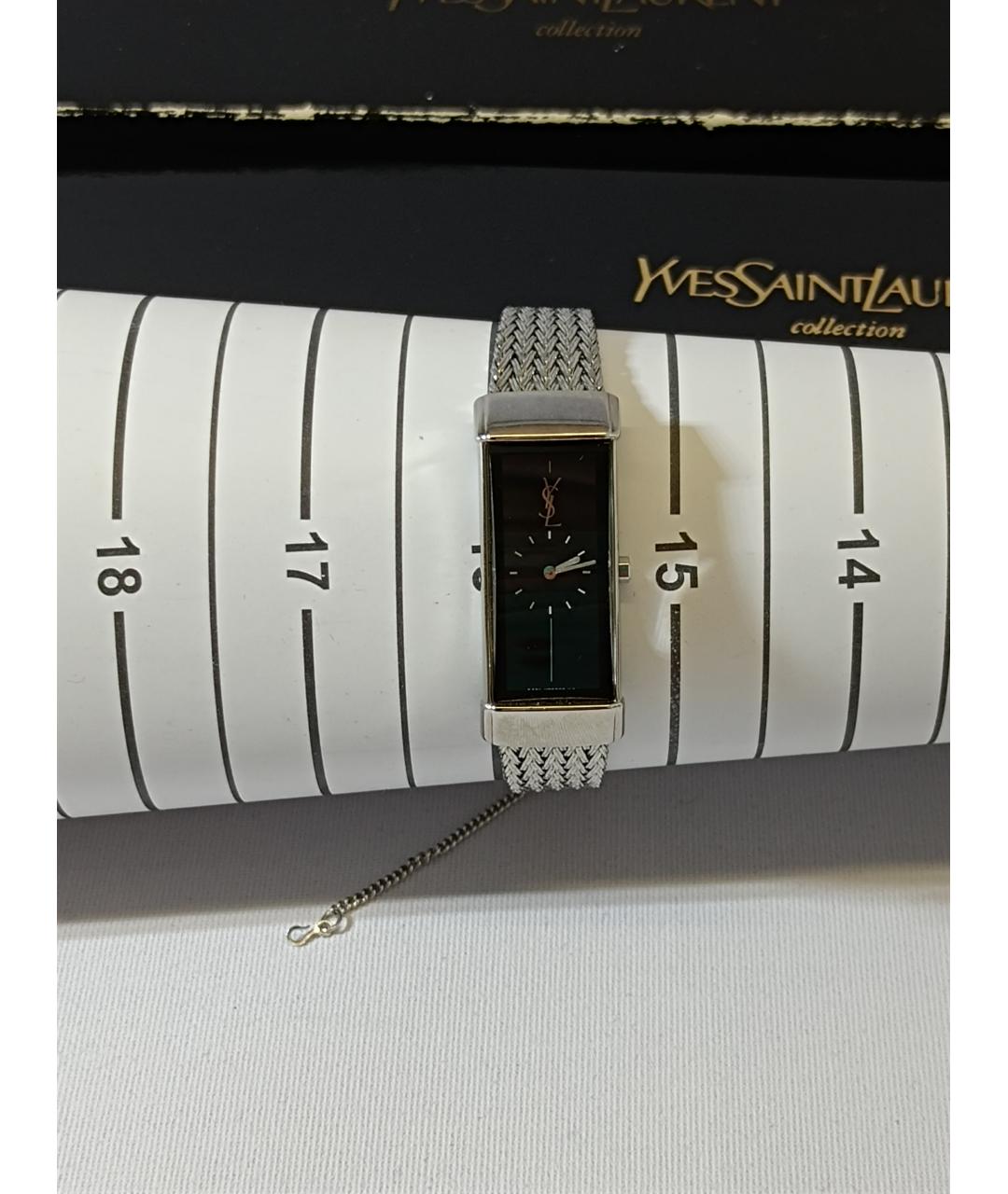 SAINT LAURENT Серебряные металлические часы, фото 8