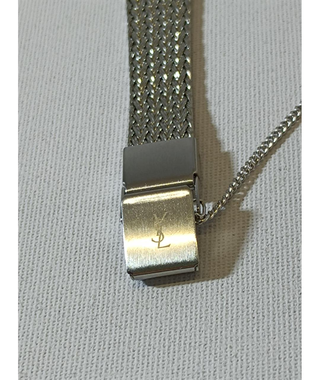 SAINT LAURENT Серебряные металлические часы, фото 5