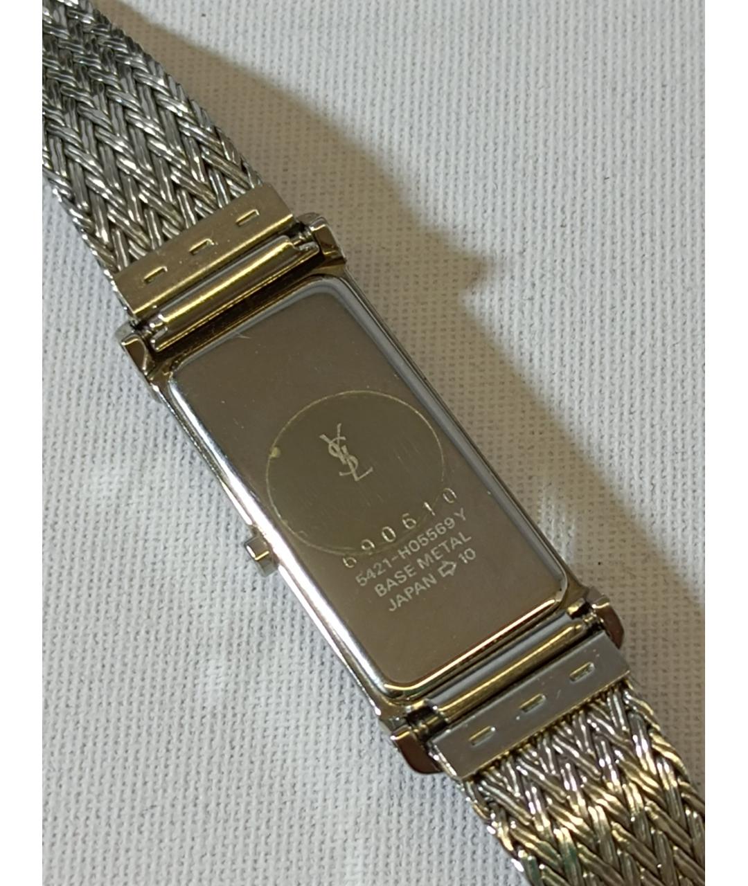 SAINT LAURENT Серебряные металлические часы, фото 4