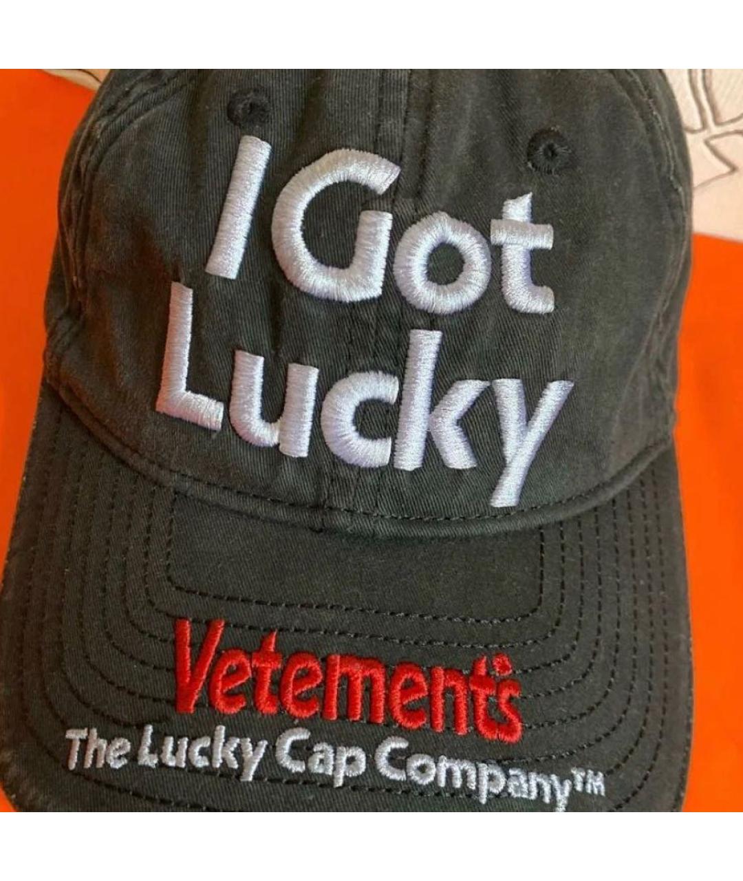 VETEMENTS Черная хлопковая кепка/бейсболка, фото 4