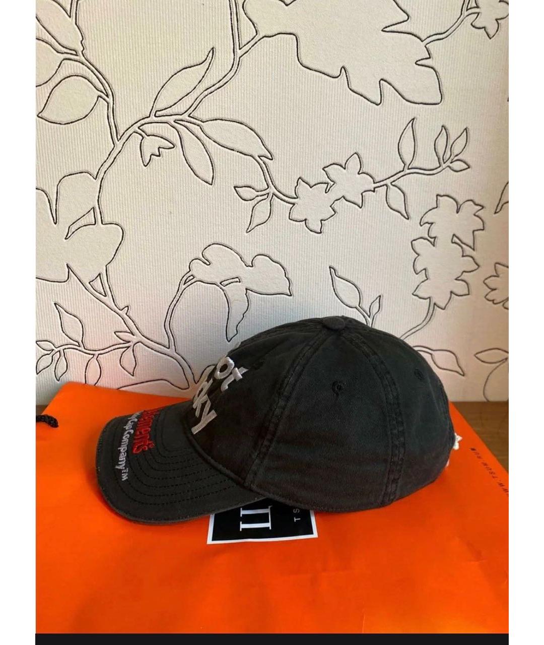 VETEMENTS Черная хлопковая кепка/бейсболка, фото 3