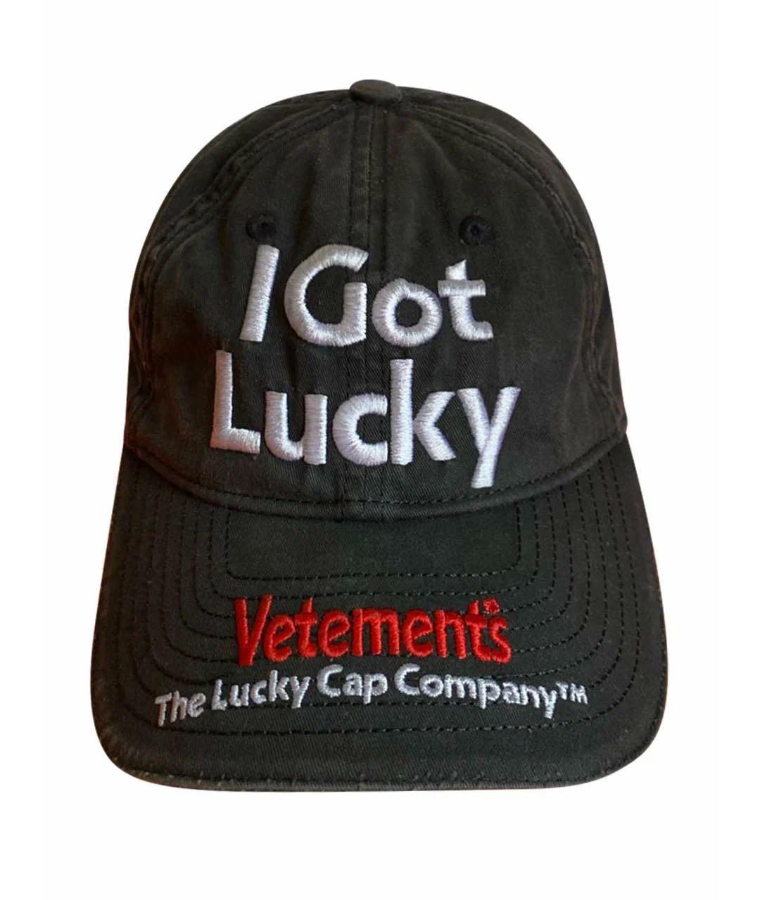 VETEMENTS Черная хлопковая кепка/бейсболка, фото 1