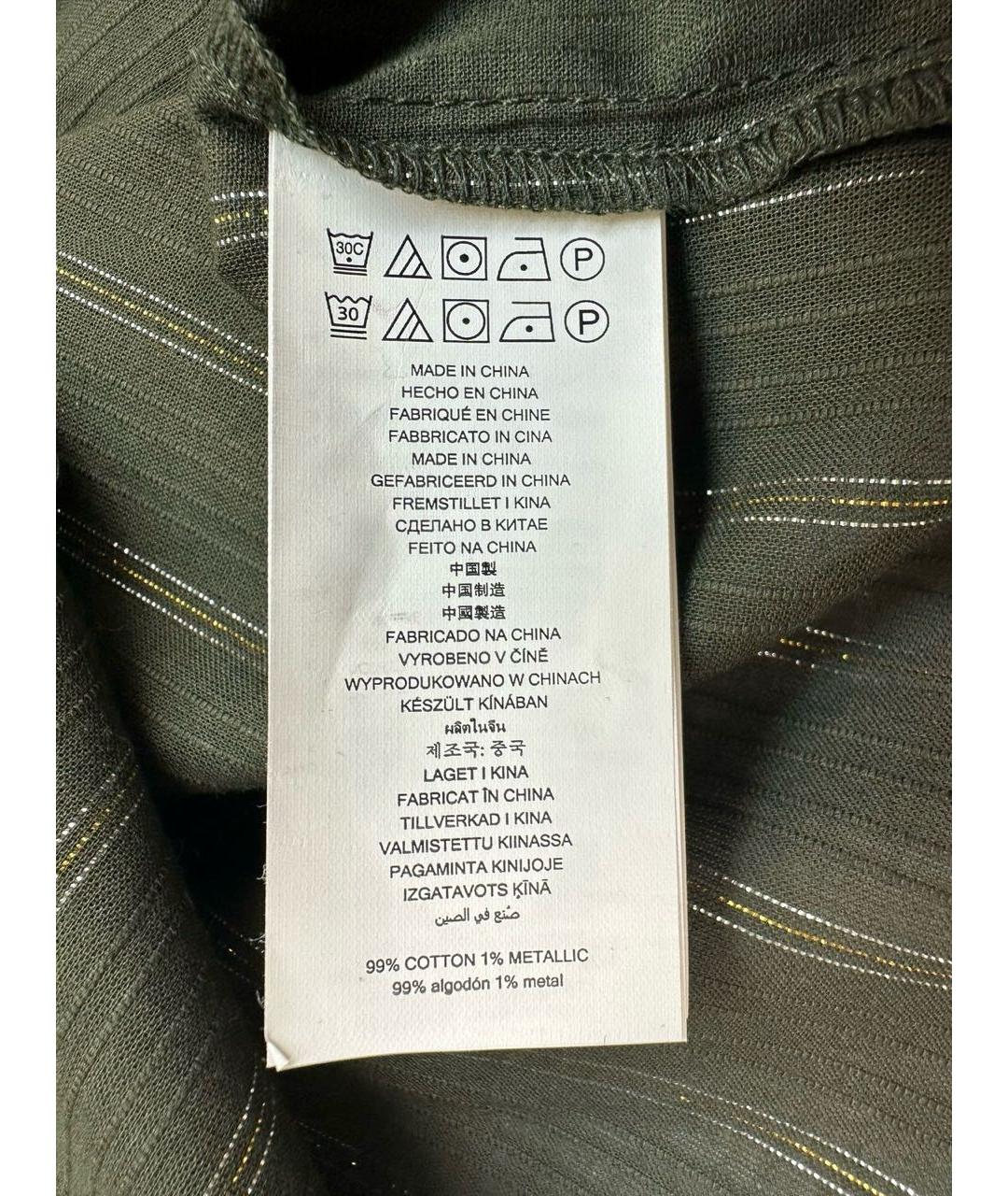 MICHAEL MICHAEL KORS Хаки хлопковая блузы, фото 4