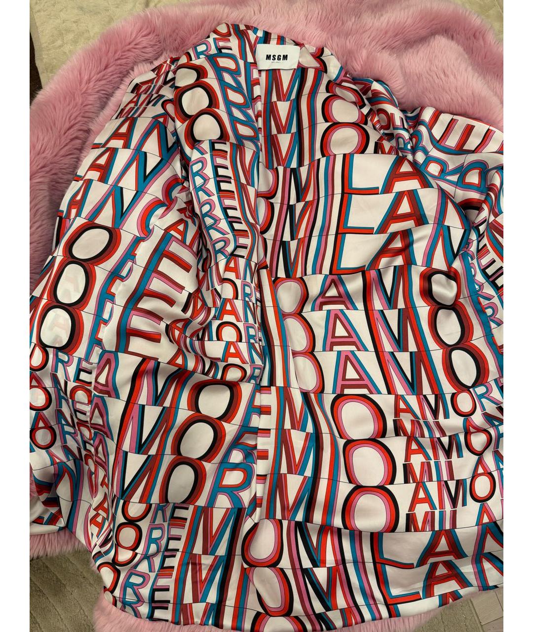 MSGM Розовая меховая шуба, фото 4