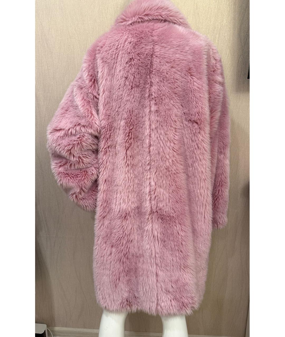 MSGM Розовая меховая шуба, фото 3