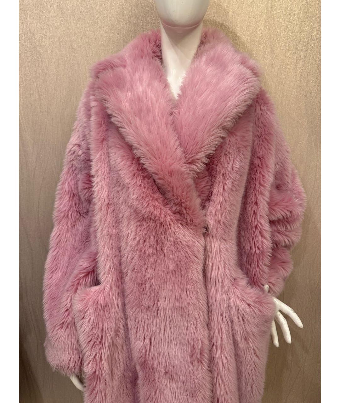 MSGM Розовая меховая шуба, фото 7