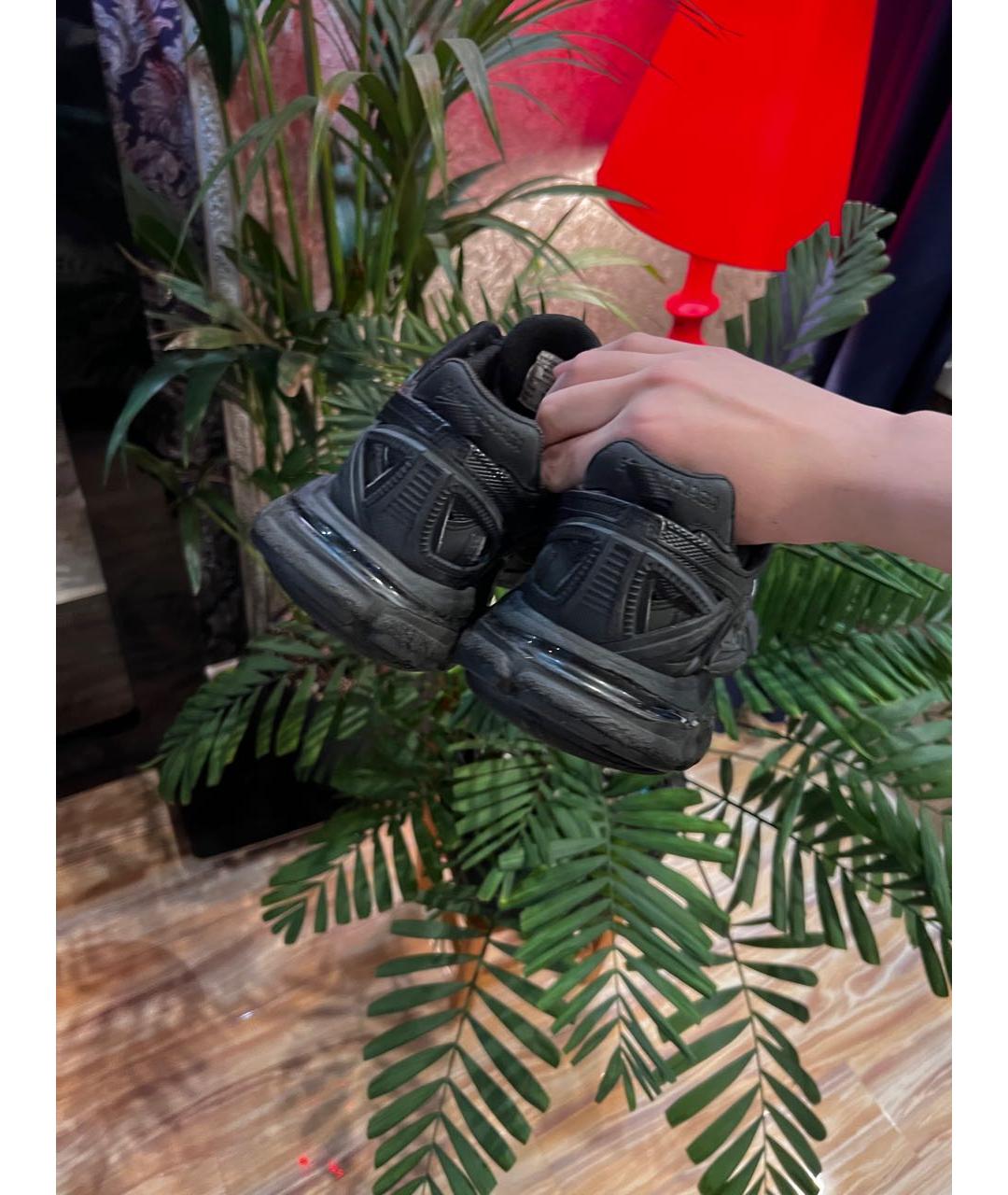 BALENCIAGA Антрацитовые резиновые кроссовки, фото 4