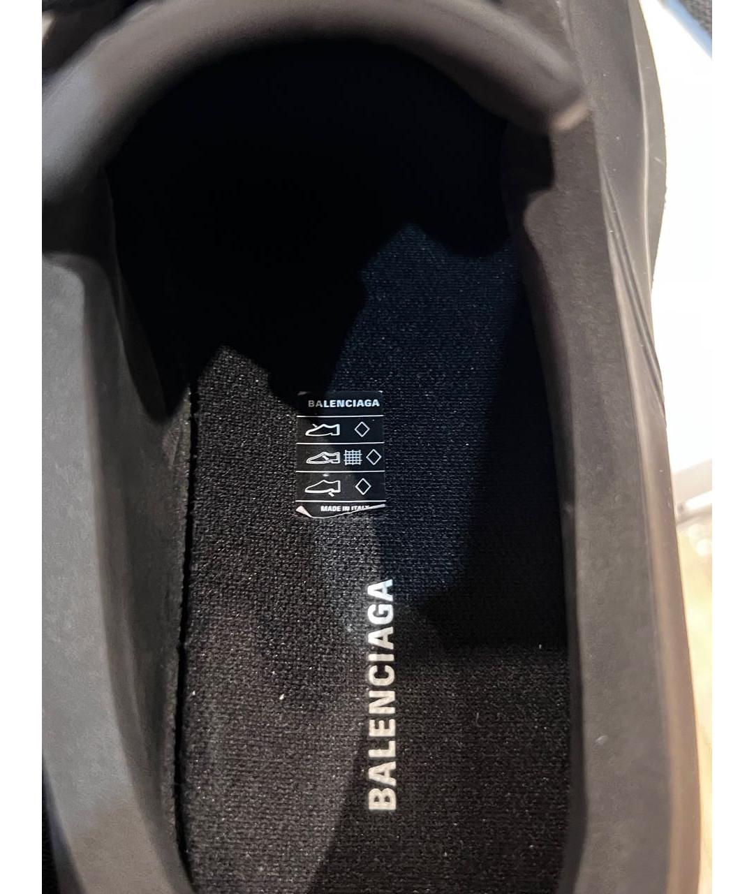 BALENCIAGA Антрацитовые резиновые брогги и оксфорды, фото 6