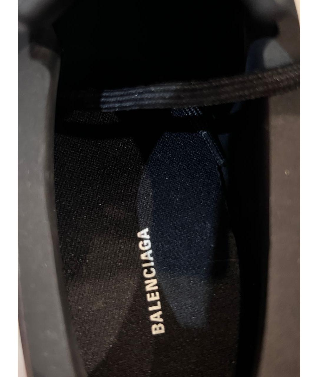 BALENCIAGA Антрацитовые резиновые брогги и оксфорды, фото 7