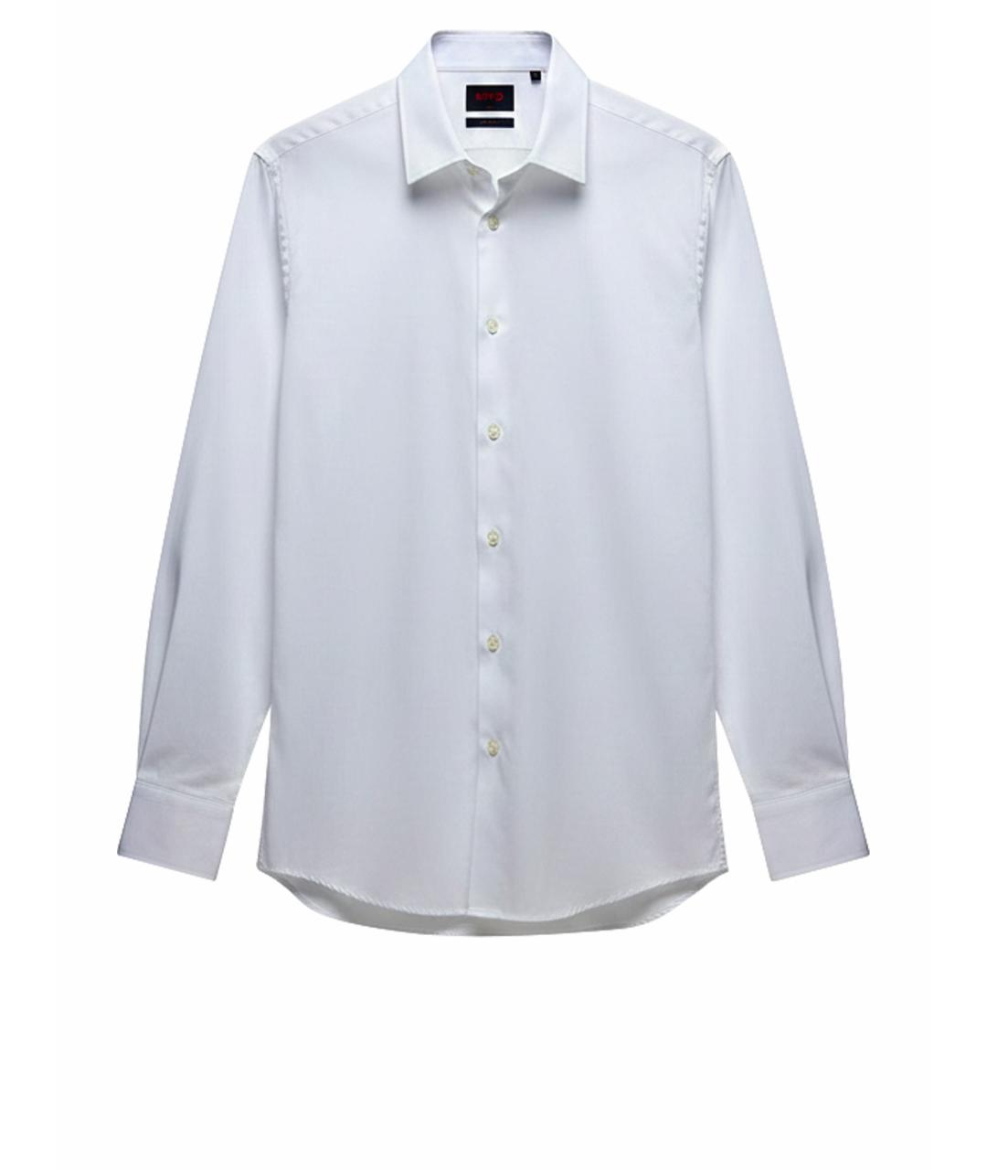 HUGO BOSS Белая хлопковая классическая рубашка, фото 1