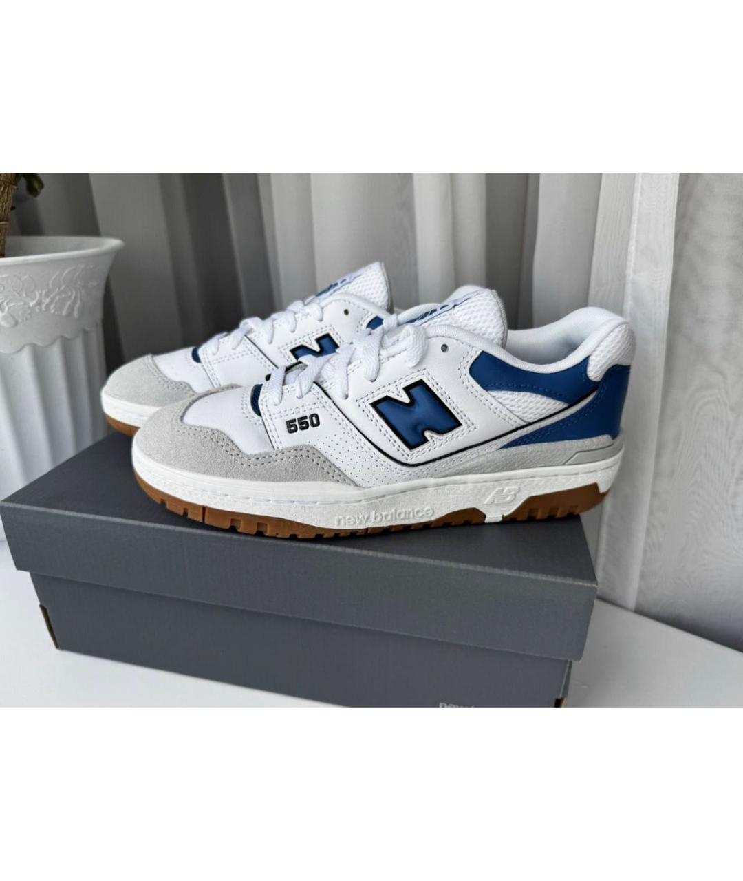 NEW BALANCE Белые кожаные кеды, фото 3
