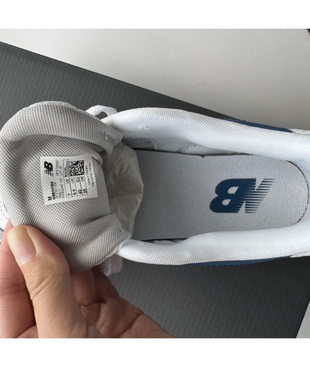 NEW BALANCE Белые кожаные кеды, фото 6