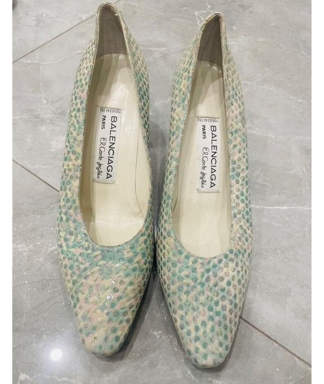 BALENCIAGA Мульти кожаные туфли, фото 3