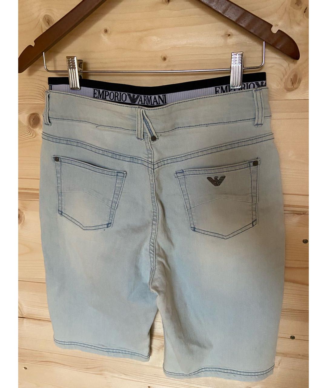 EMPORIO ARMANI Голубые деним детские шорты, фото 2