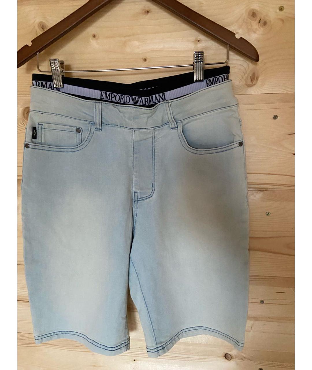 EMPORIO ARMANI Голубые деним детские шорты, фото 5
