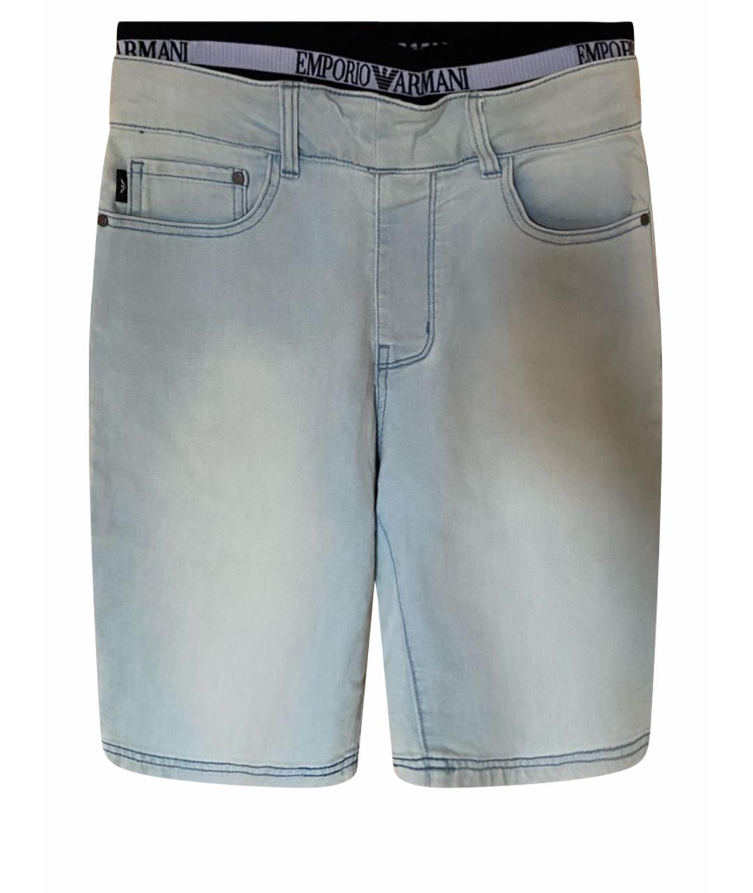 EMPORIO ARMANI Голубые деним детские шорты, фото 1
