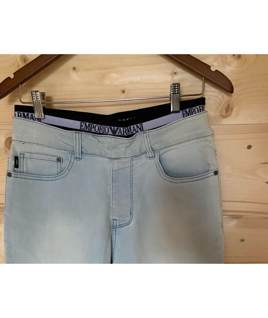 EMPORIO ARMANI Голубые деним детские шорты, фото 3