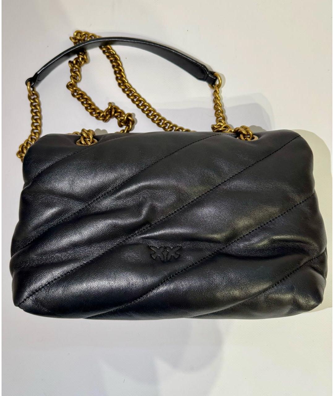 PINKO Черная кожаная сумка через плечо, фото 3