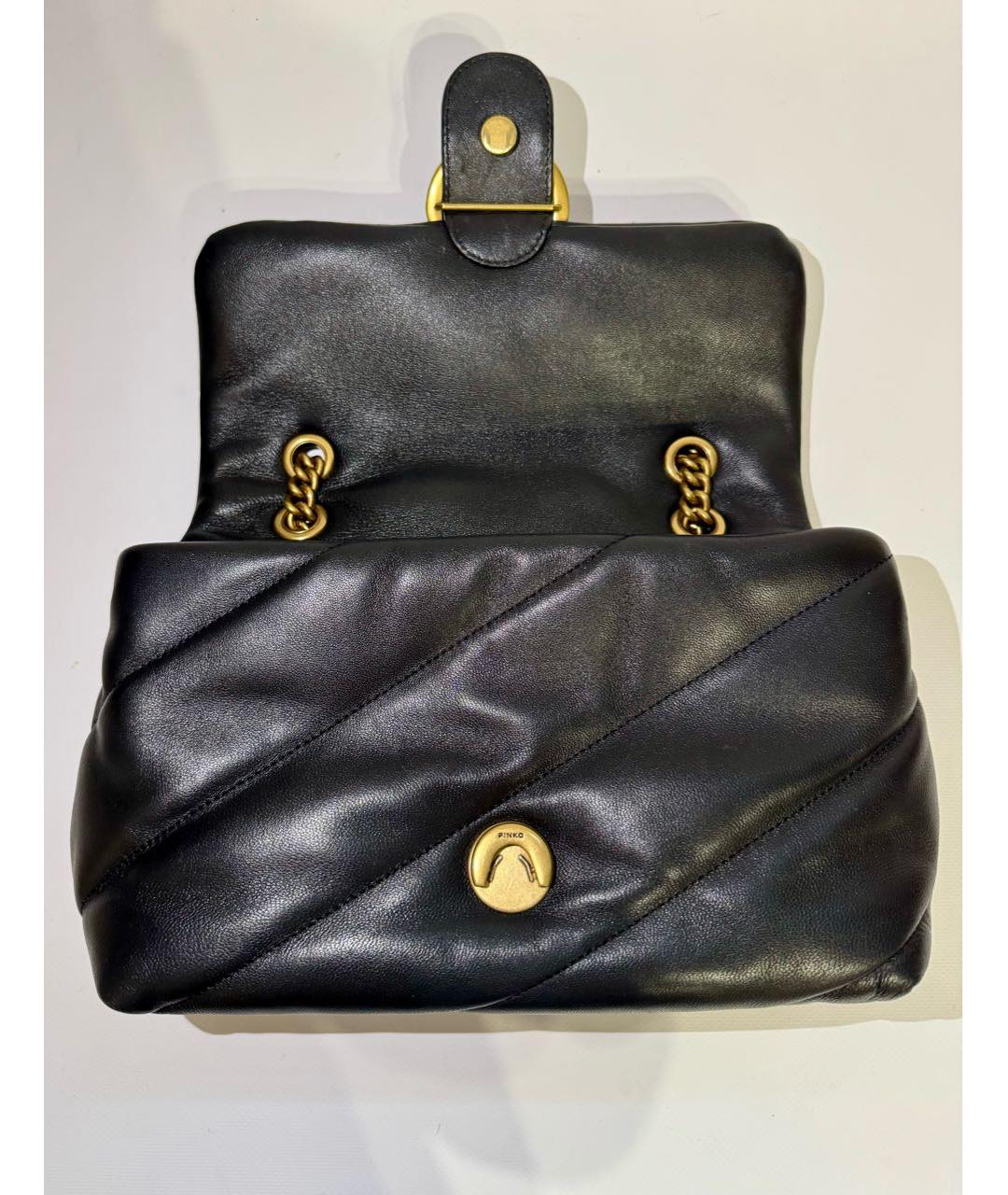 PINKO Черная кожаная сумка через плечо, фото 2